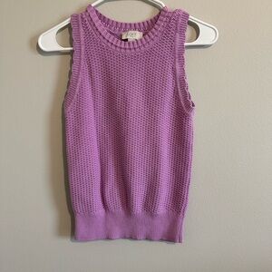 LOFT Lavender Sleeveless Knit Top